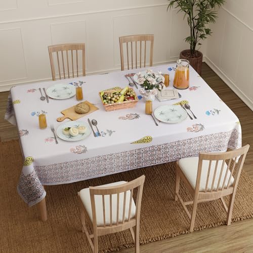 Image of Encasa XO Dining Table Cloth, Jaipuri Block Print Cotton Cover Kashmir