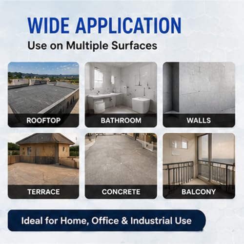 Image of Bellox 1KG Transparent Waterproof Glue with Brush for Roof Leakage, Crack Seal Water Leakage Solution Indoor Outdoor, Roof Leakage, Leakage Solution, for Pipe, Wall, Tiles
