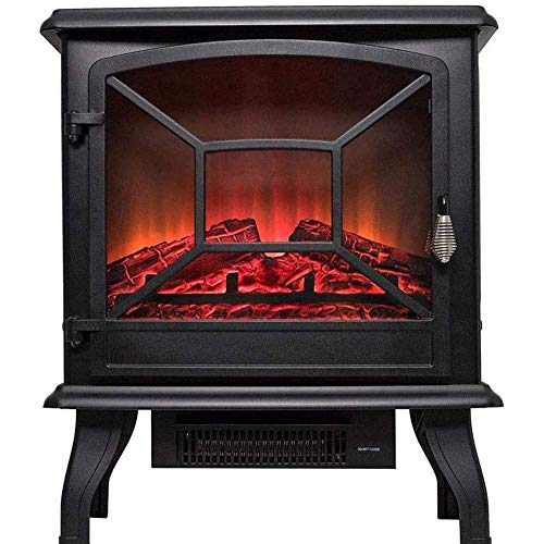 Tragbarer Elektroherd Kamin Elektrofeuer mit 3D-Holzflammeneffekt und 2 Wärmeeinstellungen tragbare Raumheizung Home Decoration & Centerpiece