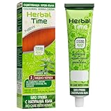 Herbal Time Henna Natural Cream Colour Colour Copper Red No. 3 | Covers Gray Hair | Temporary Hair Dye Cream | Ammonium-Free, Sulfate-free and Paraben Free | 75 ml