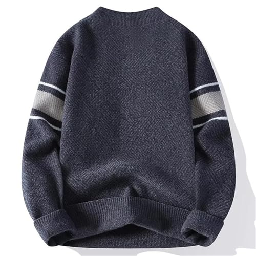 Winter Korean Style Men Thick Striped Wool Blend Sweater Pullover Casual Warm M-3XLL2