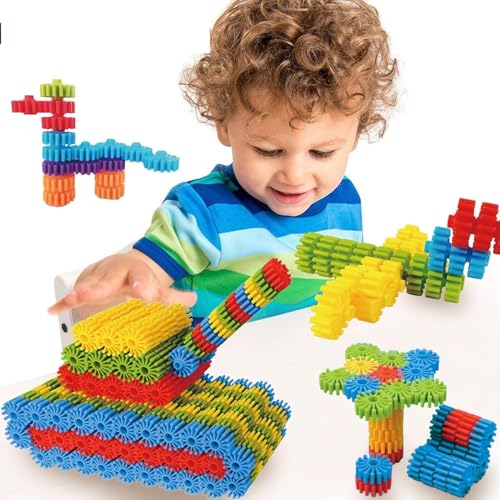 Image of Little Fingers Colourful Plastic Gear Building Blocks Set for Kids, Pack of 28