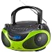 Produktbild SENCOR SPT 228BG, Tragbares Radio mit CD/MP3-Player (AM/FM-Stereo Receiver, LCD-Display, 2X 15 Watt, USB) schwarz/grün
