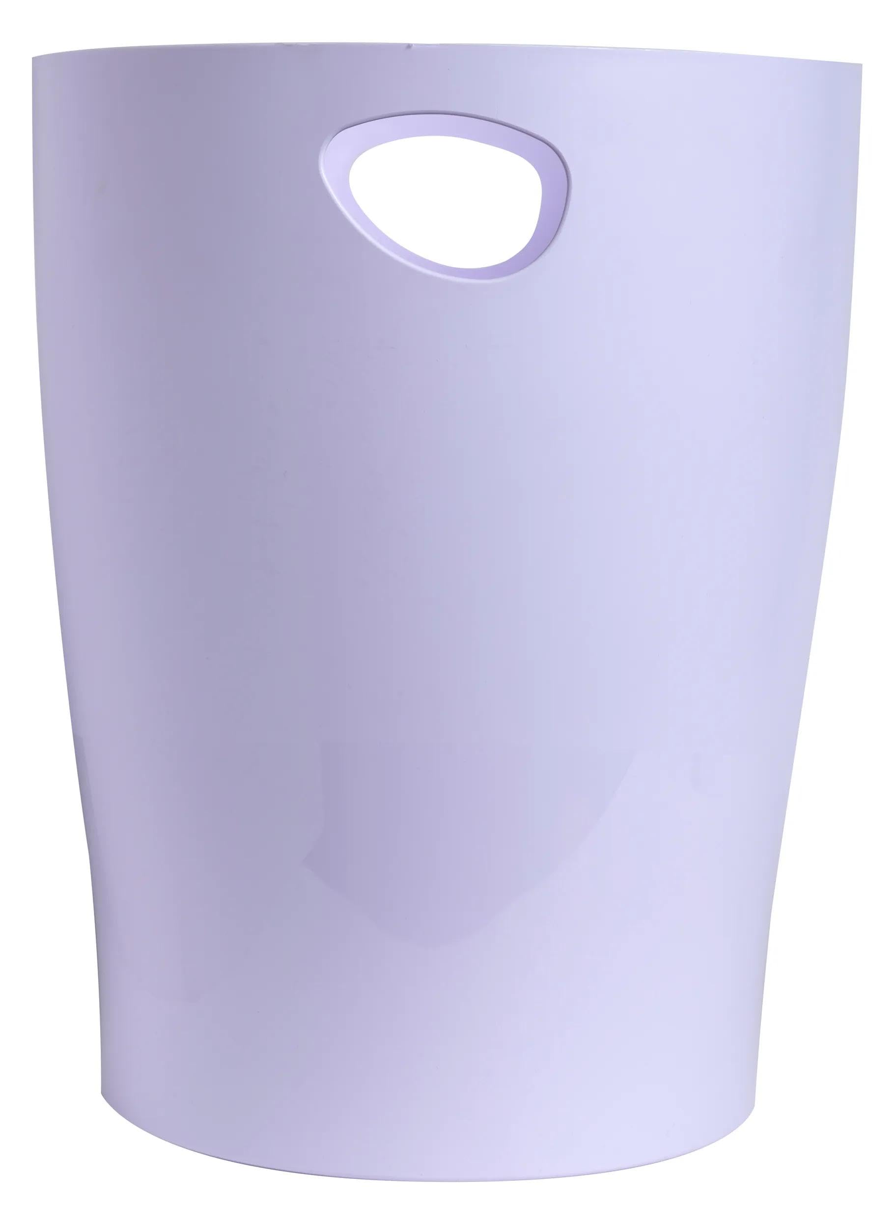 EXACOMPTA - Rif. 45364D - Cartone da 8 cestini per carta con manici ECOBIN acquerello, grande capacità 15 litri, dimensioni 26,3 x 26,3 x 33,5 cm, per ufficio o casa, colore: Viola