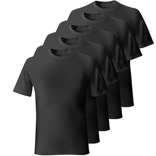 Kit 5 Camisetas Masculina Algodão Lisas Básicas Manga curta Bensmat
