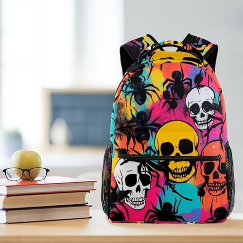 Sac à dos multicolore imprimé graffitis avec grand compartiment