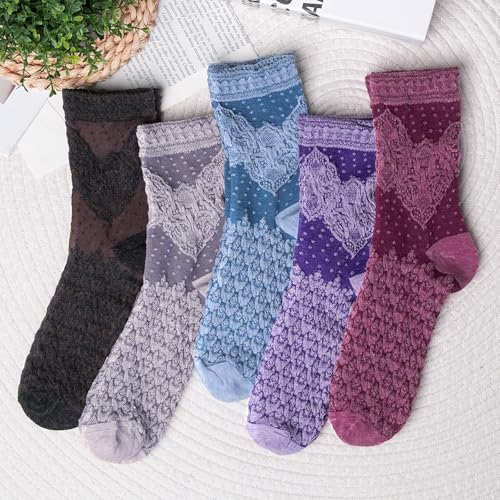 Image of Chalier Womens Funny Socks Cozy Cute Printed Patterned Fun Socks Novelty Cat Dog Socks for Women