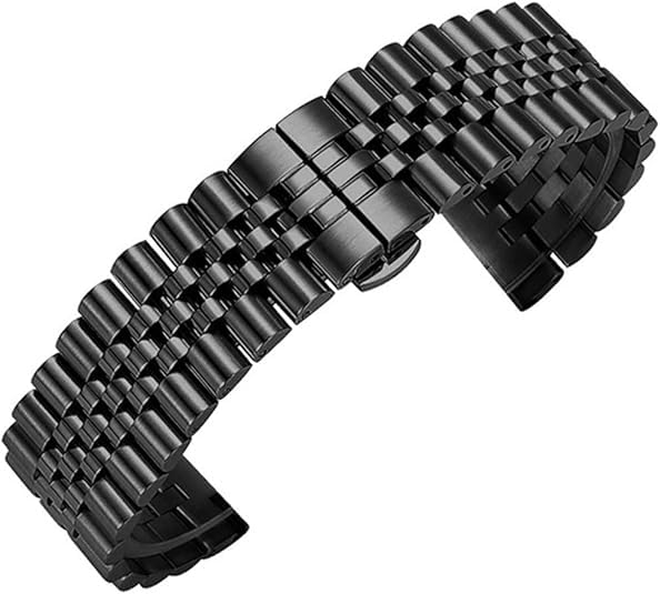 UniqTry Metal 22mm / 20mm Band for Galaxy Watch3 45mm, Watch 46mm, Gear S3 Classic and Frontier, Amazfit GTR 47mm & Watches with 22/20mm lug width-image-0
