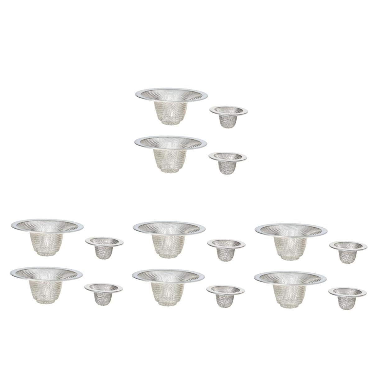VILLCASE Drenaje De Pelo De Inoxidable Bañera De Atrapador De Cabello Accesorio De Drenaje Práctico Limpiar 4 Piezas X 4