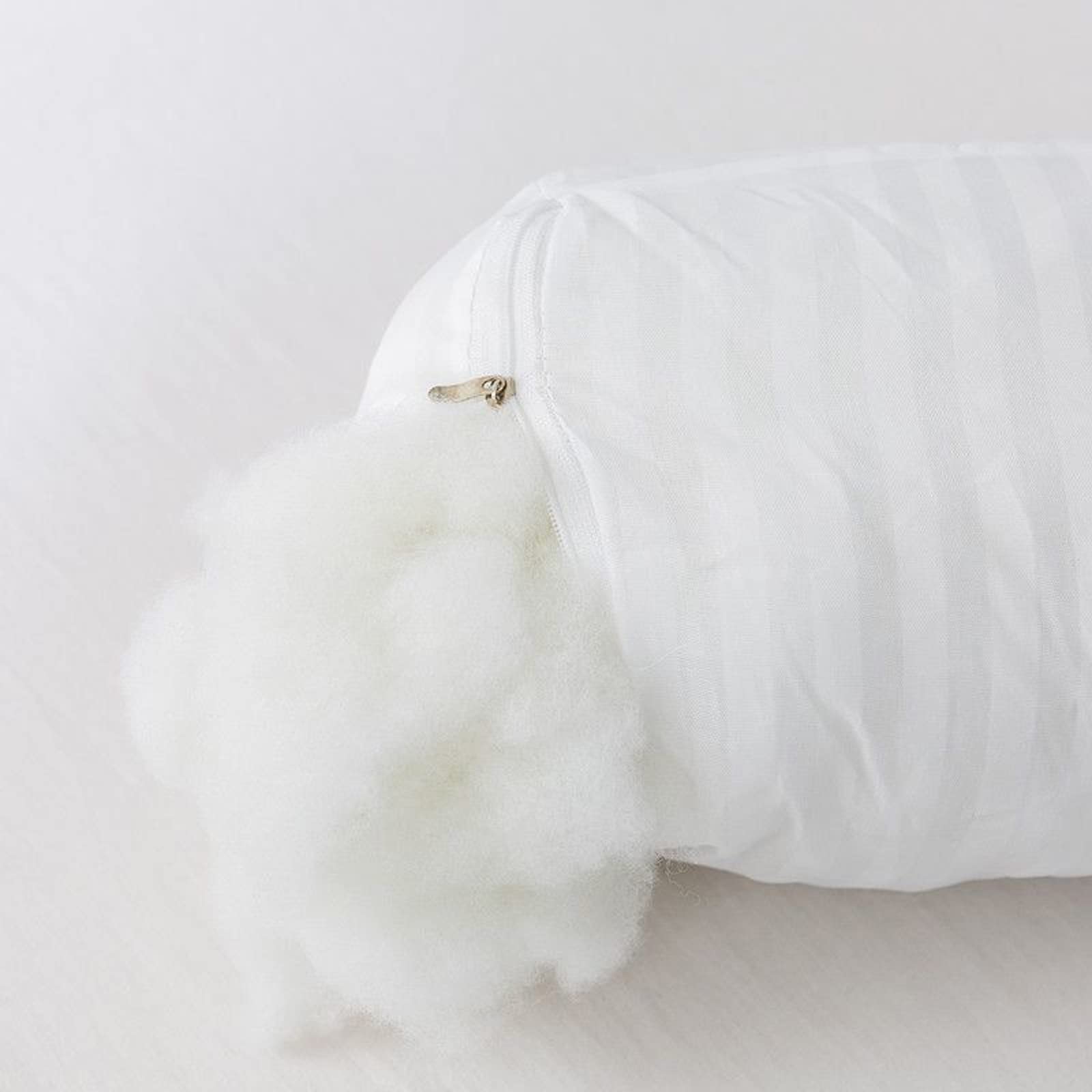 Miaogoo Nackenrolle 50cm - Gefülltes Rollkissen Mit Reißverschluss, Hellgrau