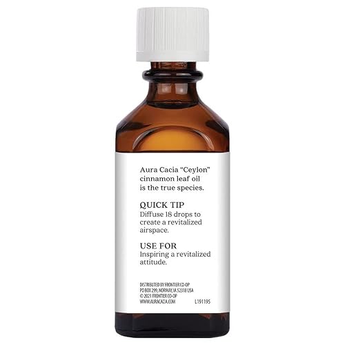 Aura Cacia Cinnamon Leaf Essential Oil 2 Fl Oz Liquid #TOP2
