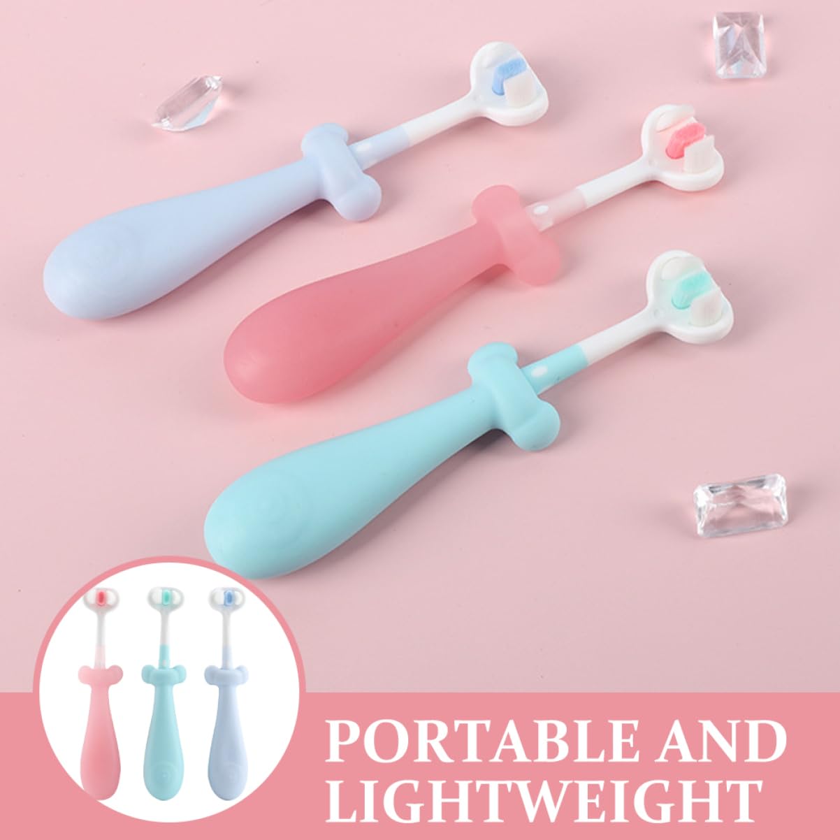 Cepillo De Dientes De Cerda Cepillo De Dientes Infantil Para Bebé Cepillo Dientes Cepillo De Dientes Para Cepillo De Dientes Páginas 3 Piezas X 4