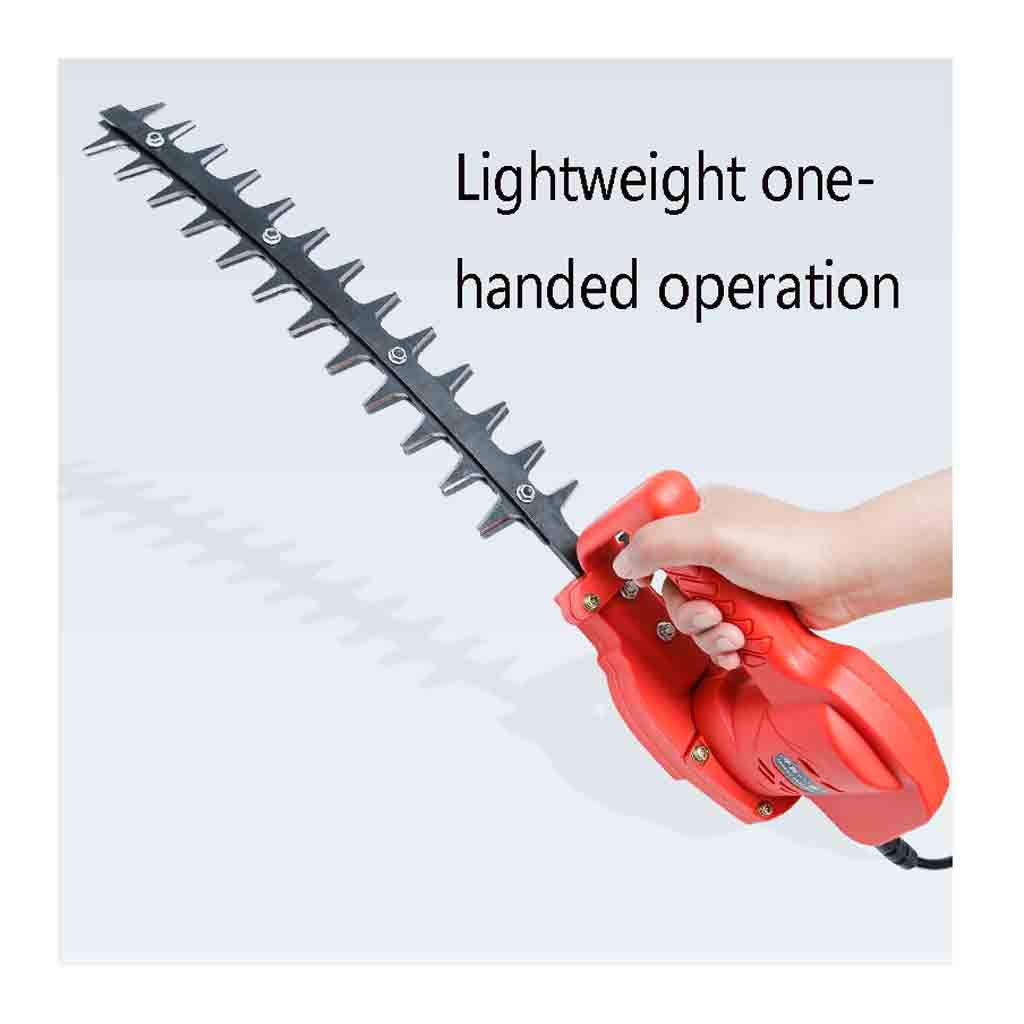 Cortasetos eléctrico, longitud de la hoja de 400 mm, cortadora de setos Recortadora eléctrica recargable para el hogar Cizalla para enverdecimiento le (metal desnudo de cimitarra) (Cuchillo recto 24V
