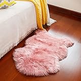 Derwent Faux Lammfell Teppich Kunstfell Teppich Kunstpelz Schaffell Teppiche Fell für Moderne Wohnzimmer Deko Schlafzimmer Deko für das Sofa, den Stuhl oder als Bettvorleger…