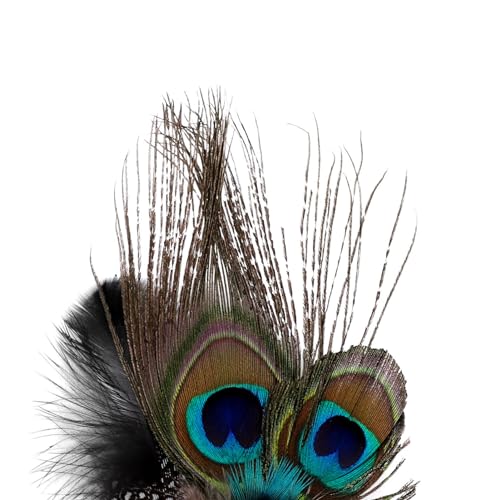 Pinza para cabello con plumas de pavo real Song Qing para mujeres miniatura 6