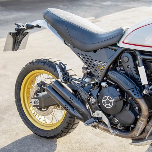 Motorradzubehör Aluminium Side Mid Rahmen Cover Panel Schutzfolie Verkleidung für Scrambler Sixty/Desert Sled/Vollgas/Urban Enduro (Schwarz)