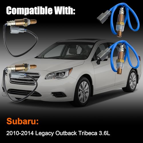 Sensor de Oxígeno O2 4 piezas Compatible Subaru Legacy 2010-2014 miniatura 2