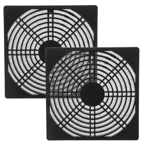 Filtro de ventilador para chasis de PC de plástico negro Toddmomy 2 piezas
