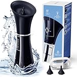 KAUGIC Upgraded Ear Wax Removal with One-Piece Waste Tank, Safe Ear Cleaner with Smart Water Temperature Sensor, Effective Ear Irrigation Kit with 4 Pressure Levels & USB-C Cable, IPX7, Black