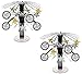 Black, Silver and Gold Graduation Party Caps and Stars Mini Cascade Table Centerpiece Decoration, Foil, 7 (2-Pack)