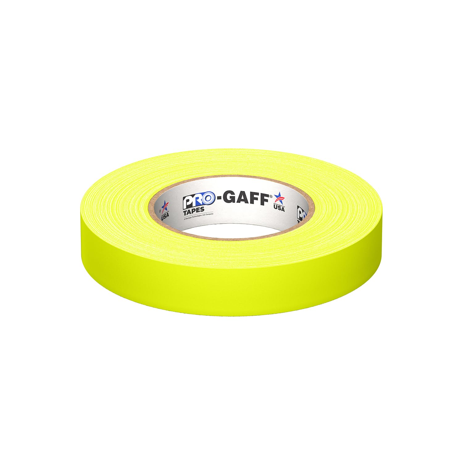 ProTapes 840178016645 Pro Gaff-Nastro adesivo in tessuto opaco Gaffers adesiva in gomma, lunghezza 50 x larghezza yd. (1 2,54 cm, colore: giallo fosforescente, confezione da 48 pezzi