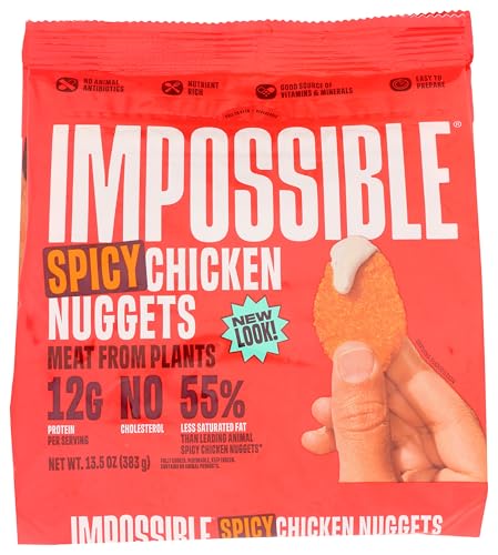 Impossible, Frozen Chicken Nuggets Spicy Plant Based, 13.5 Ounce