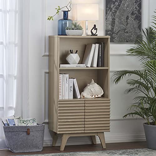 Modway Eei-6229-Oak Render Display Cabinet Bookshelf, Oak #TOP1