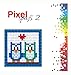 Produktbild Pracht Creatives Hobby P90027-00505 - Pixel Spaß Bastelset Eulen, kleines Pixelbild auf Grundplatte zum Gestalten für Kinder, Jungen und Mädchen, als kleines Geschenk, Mitgebsel, Kindergeburtstag