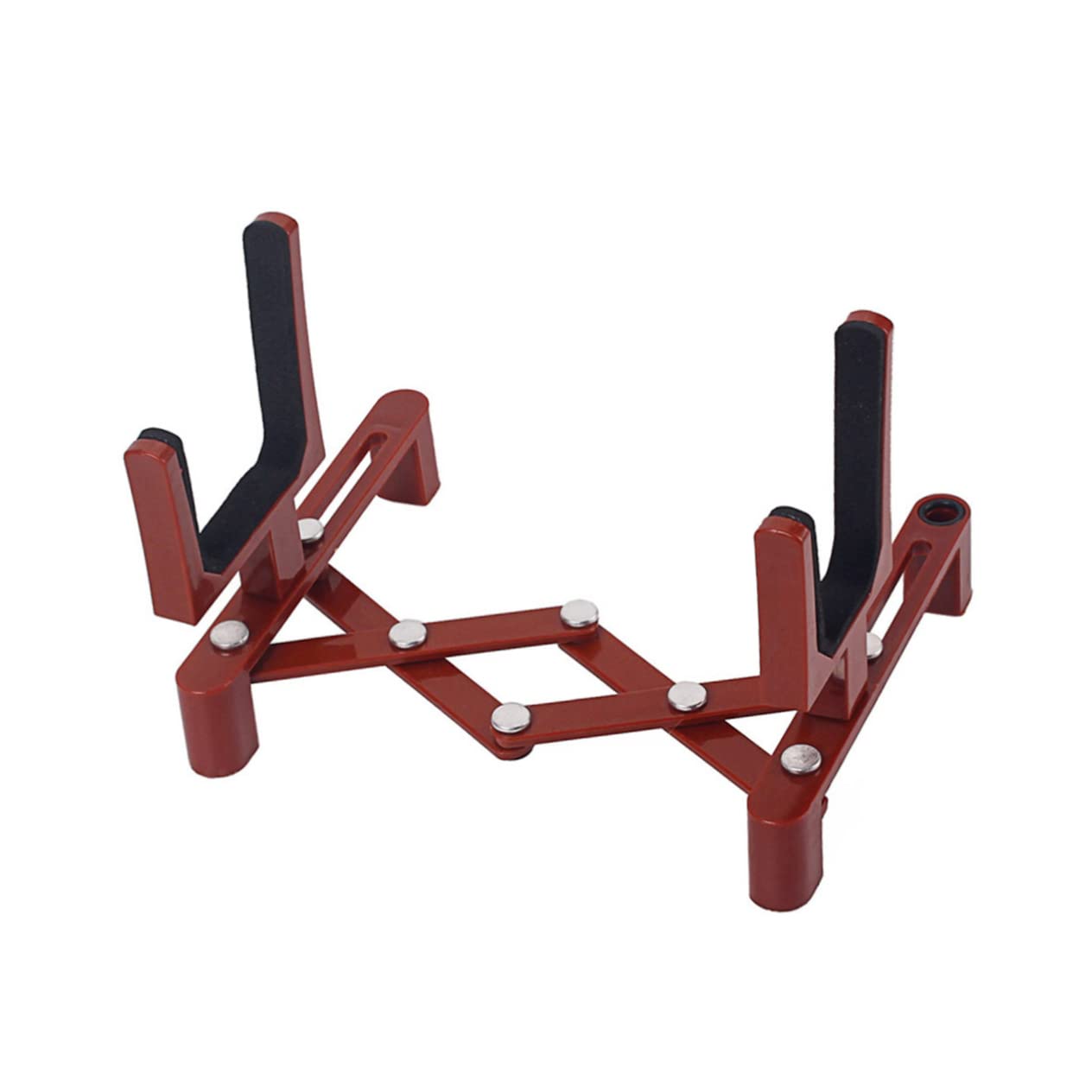 VICASKY Portable Violin Stand Folding Bracket Dark Red Sturdy Lightweight for Professional Use