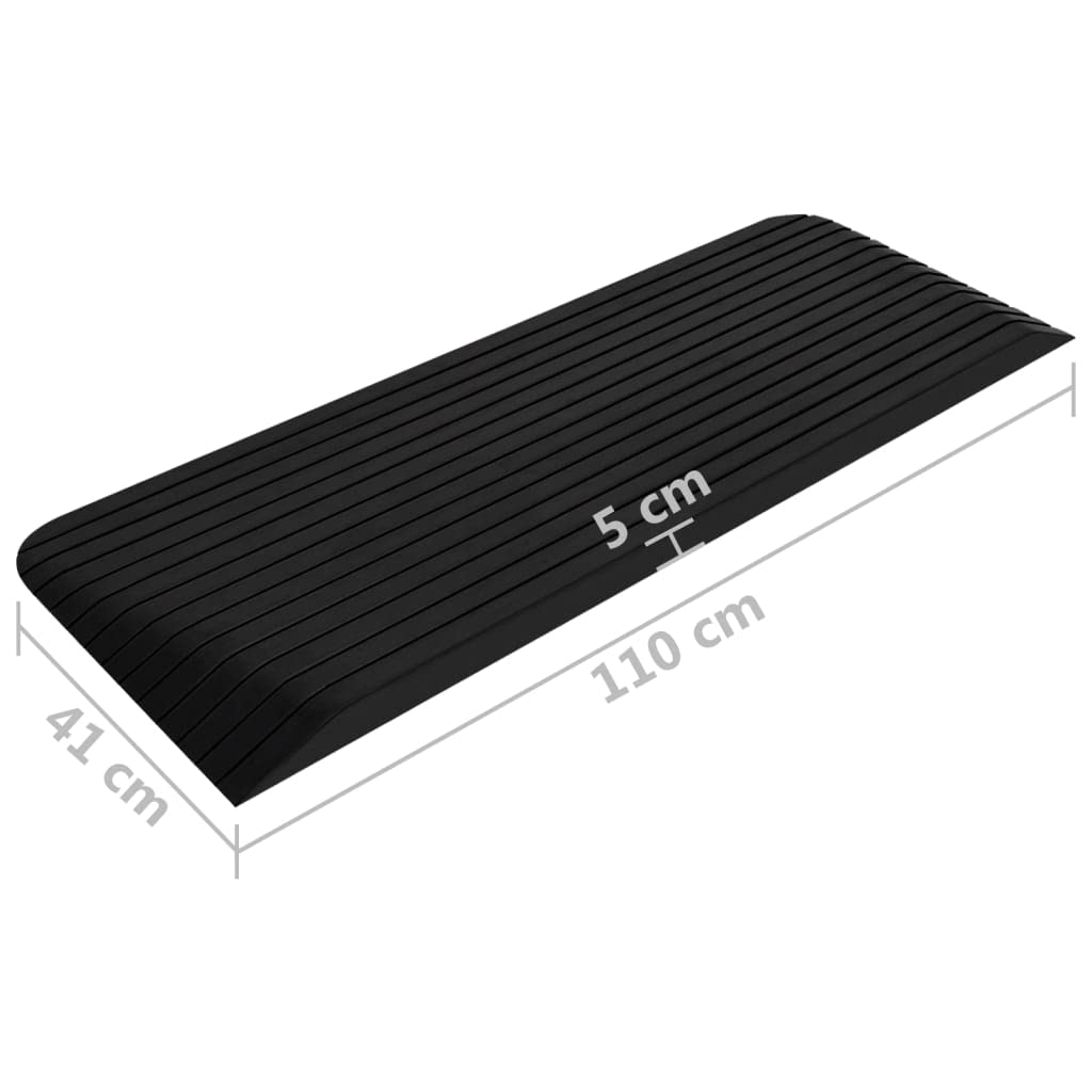 SKM Rampas de umbral (2 unidades, 110 x 41 x 5 cm, caucho, peso: 24,3 kg, 150975)