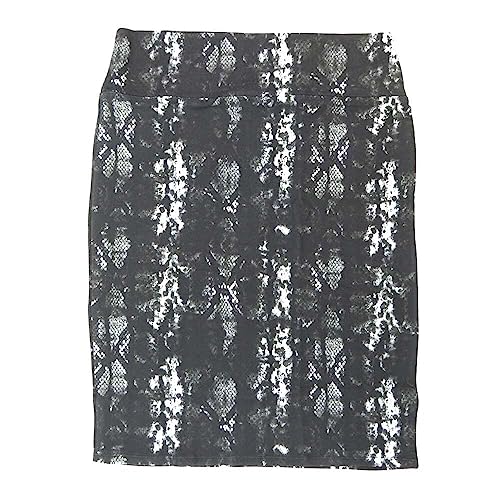 Lularoe Cassie d Medium M Snakeskin Animal Print Black White Gray Womens Knee Length Pencil Skirt fits Sizes 10-12 MEDIUM-223-E