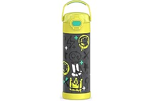 THERMOS FUNTAINER 16 Ounce Stainless Steel Vacuum Insulated Water Bottle with Wide...