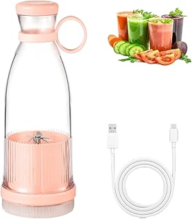 Blender, Portable Mini Juice Extractor for Smoothies and Fruit Shakes, Wireless USB Charging, Equipped with 6 Blades