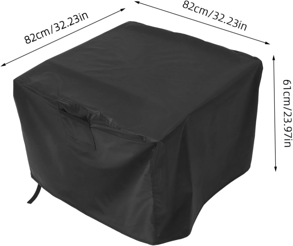 YARNOW Outdoor Fire Pit Cover Square Propane Fire Table Cover Oxford Accessory