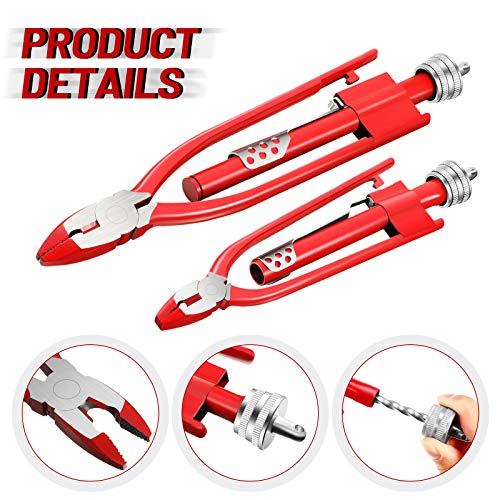 2 Pieces Aircraft Safety Wire Twisting Pliers Tools Wire Twist Pliers 9 Inch 6 Inch Lock Twister Safety Wire Pliers For Aircraft Auto Industry (Red) #TOP2