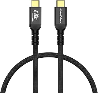 Alvin's Cables USB4 USB-C ケーブル 超柔軟 240W PD3.1 急速充電 40Gbps 高速データ転送 8K@60Hz 映像出力 Thunderbolt 4/3 互換 USB-IF認証 MacBook Pro/Air iPad Pro iPhone16/Galaxy ドック eGPU 対応 (60CM)