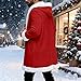 Family Christmas Cardigan Matching Sets Xmas Faux Fur Trim Warm Hoodies Coat Long Hooded Cardigan Jackets With Pockets #01-Red Small