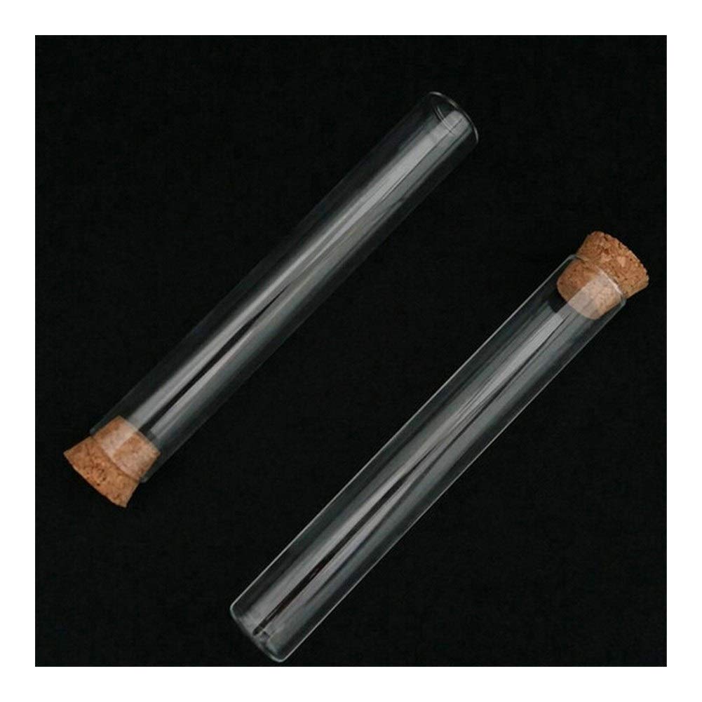 PYouo-Grandi provette, 12pcs / Lot di Vetro Trasparente della Parte Inferiore Piana provette, 30x200mm, con Tappo di Sughero, for Vetreria da Laboratorio, Materiali di Alta qualità