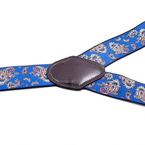 Sakvilsec Heavy Duty Vintage Leather Suspenders Strap For Men Y Back 6 Clips Adjustable Elastic Suit Trouser Braces Belt (Black) #TOP3