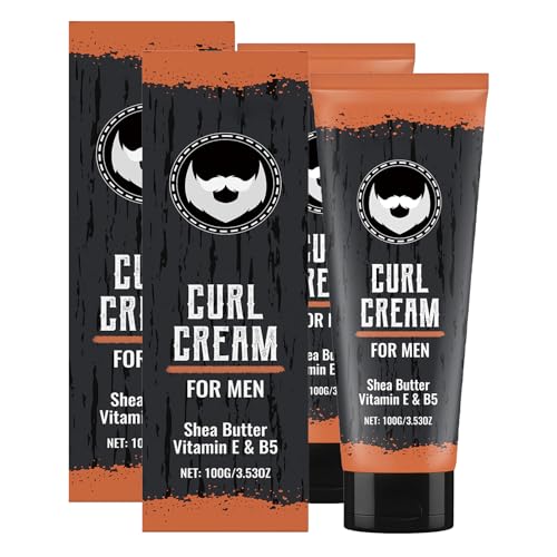 Aoseiens Revolution Hair Curl Cream for Men, Sandalwood Curl Cream with Shea Butter, Styling Cream for Curly Hair to accentuate, define and shape natural curls and wavy hair