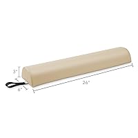 Vista 2 de Saloniture Cojín de almohada de mesa de masaje semicircular - 26 x 6 x 3 pulgadas - Crema