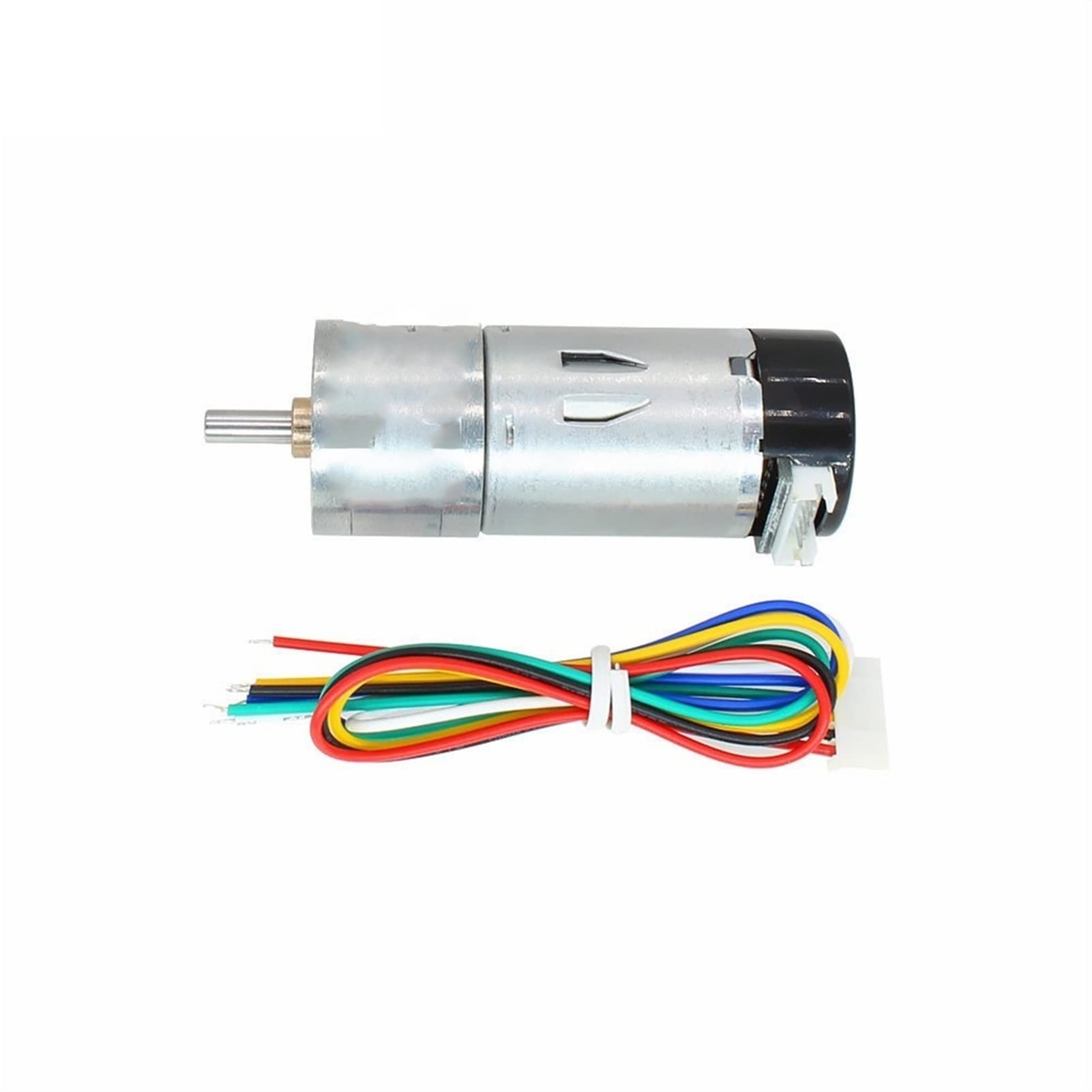 GRASAKY Variable Reduction Dc Geared Worm Gear Motor GM25 370 High Torque 12 Volt 12v Dc Electric Brushes Small Dc Motor with Encoder Geared Electric (Size : 350rpm, Color : 24V)