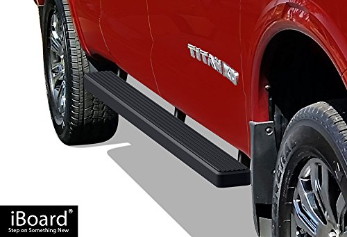 Aps Ibnz5949 Black 4" Running Board Side Step (Iboard Third Generation, For Selected Nissan Titan Crew Cab, Aluminum) #TOP10