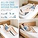 Vielseitig Keilkissen mit Nackenrolle, 25D Memory-Schaumstoff Lesekissen für Bett und Sofa, Ergonomisches Kopfkissen für Reflux Schlafapnoe, Lendenkissen, Beinkissen, Rückenstützkissen, L50xB50xH26cm