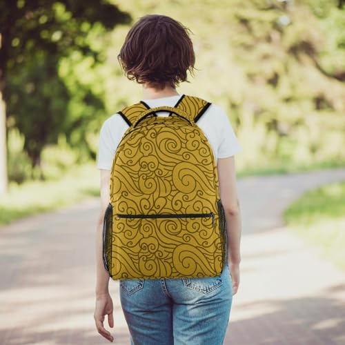 Sac de voyage décontracté nuages chinois | Design marron multicolore - 6