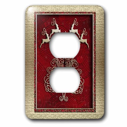 Housse de prise de Noël 3dRose Lsp_23855_6 pour cacher vos plaques électriques blanches