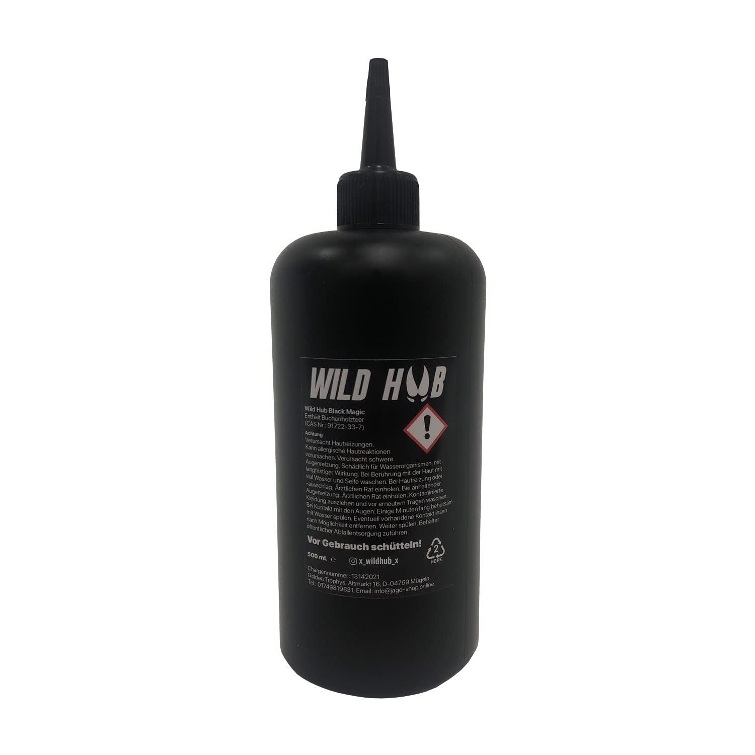 WILD HUB "Black Magic" - Premium Lockmittel für Schwarzwild/Sauen, Rehwild und Rotwild (500ml) | Duftstoff/Kirrmittel - extrem gut geeignet zum Anlocken von Rot- und Schwarzwild | für Jagd/Jäger