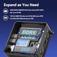 Intel NUC 15 PRO, für ASUS NUC 15 PRO Mini PC – mit Core 7 240H, 32GB RAM & 1TB SSD, Win 11 Pro, Intel Wi-Fi 7 (Gig+) sowie BT 5.4, Geschäfts-PC für Bildung, Büro, Digital Signage, POS & SMB – Ansicht 5