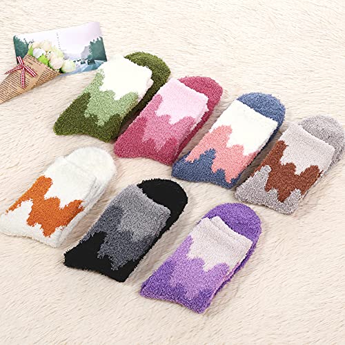Image of Zando Women's Soft Fuzzy Socks - Thick, Warm, Fluffy, Comfy Home Sleeping Socks