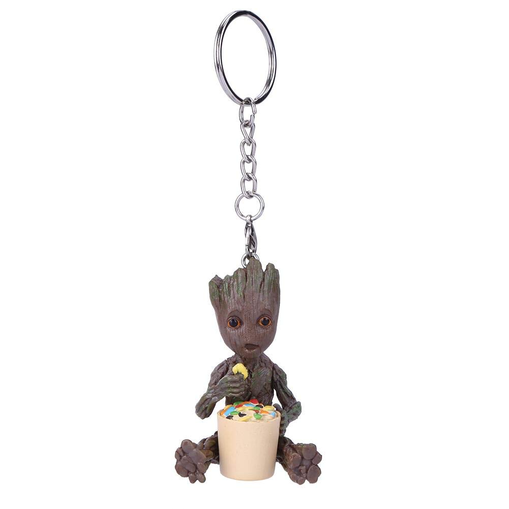 Taoytou Cute Baby Tree Man Groot Keyring Guardians of Galaxy Cartoon Tree  Man Keychain Car Hanging Decor Keyrings